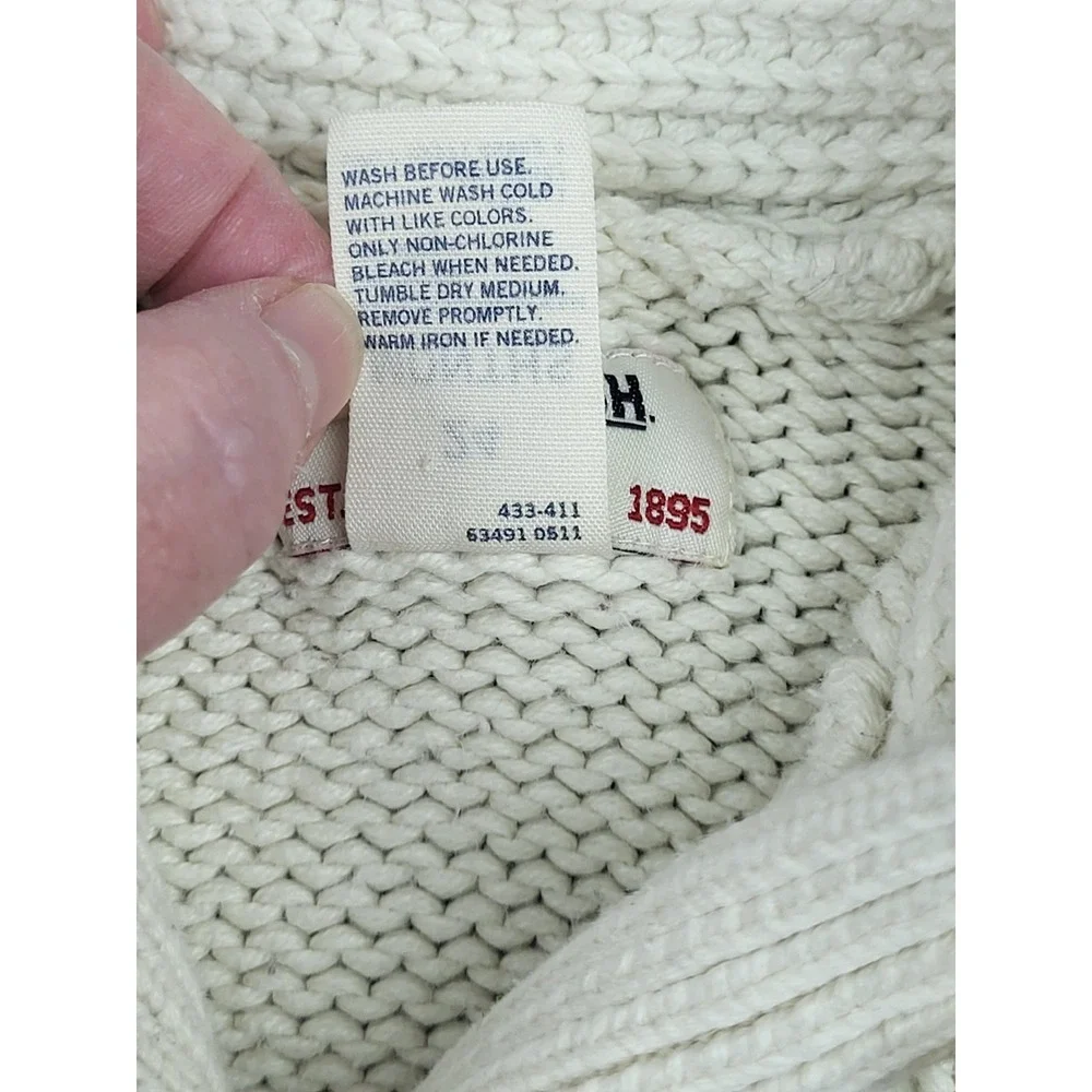 Oshkosh Girl Cardigan Sweater 24M White Knit School Girl Preppy Academia Winter‎